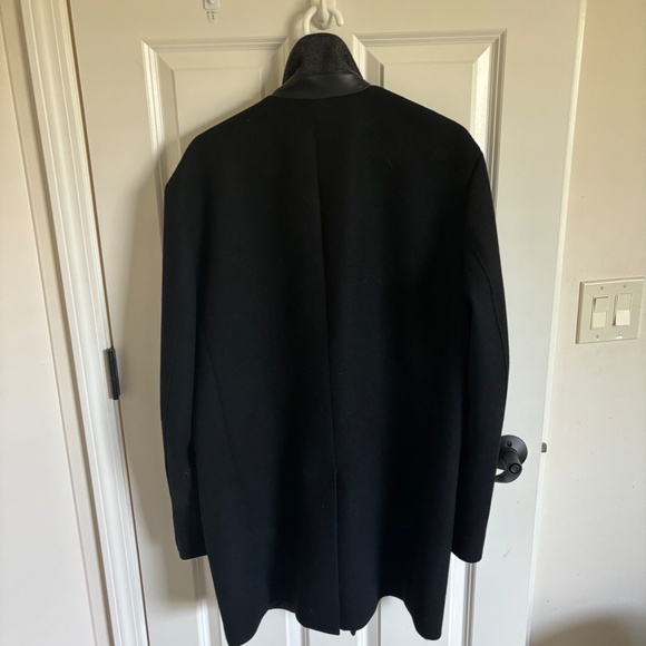 Express Men's Black Wool Coat - Picture 4 of 7